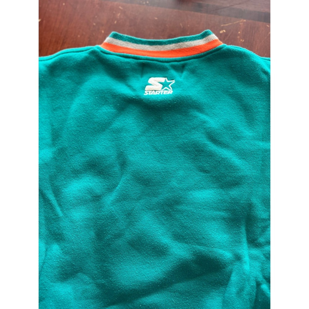 Vintage Miami Dolphins NFL Starter Crewneck Sweatshirt XXL Teal Orange - Picture 8 of 8